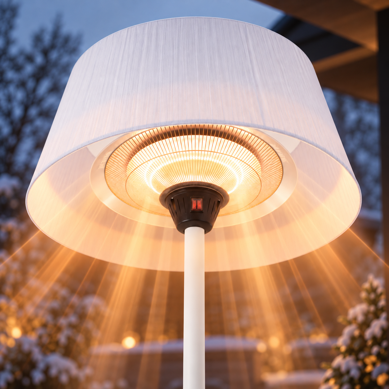 Lampa grzewcza tarasowa Sunred promiennik podczerwieni 2100W stojący biała #zdjecie8