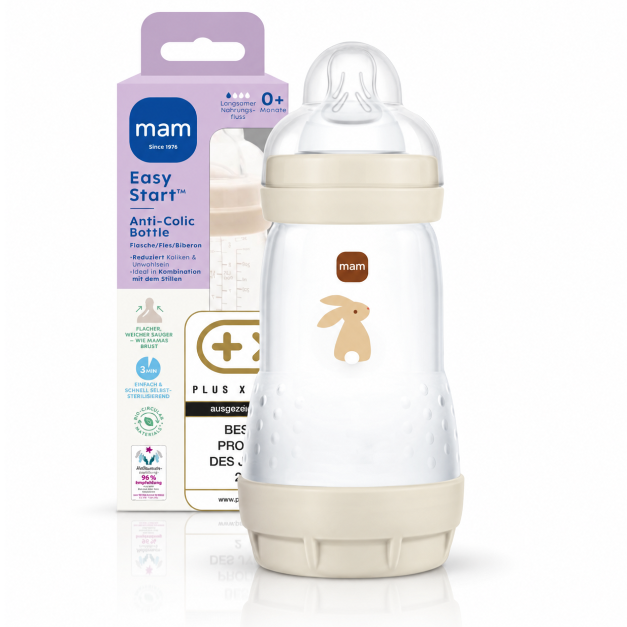 Butelka antykolkowa MAM Easy Start 260ml 0m+ samosterylizacja SkinSoft #zdjecie8