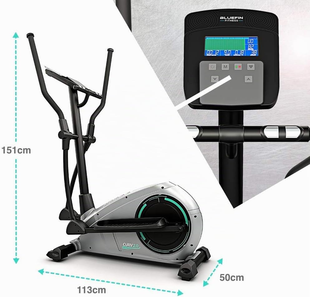 Orbitrek Magnetyczny Bluefin Fitness Curv 2.0 Treningowy LCD Bluetooth #zdjecie1