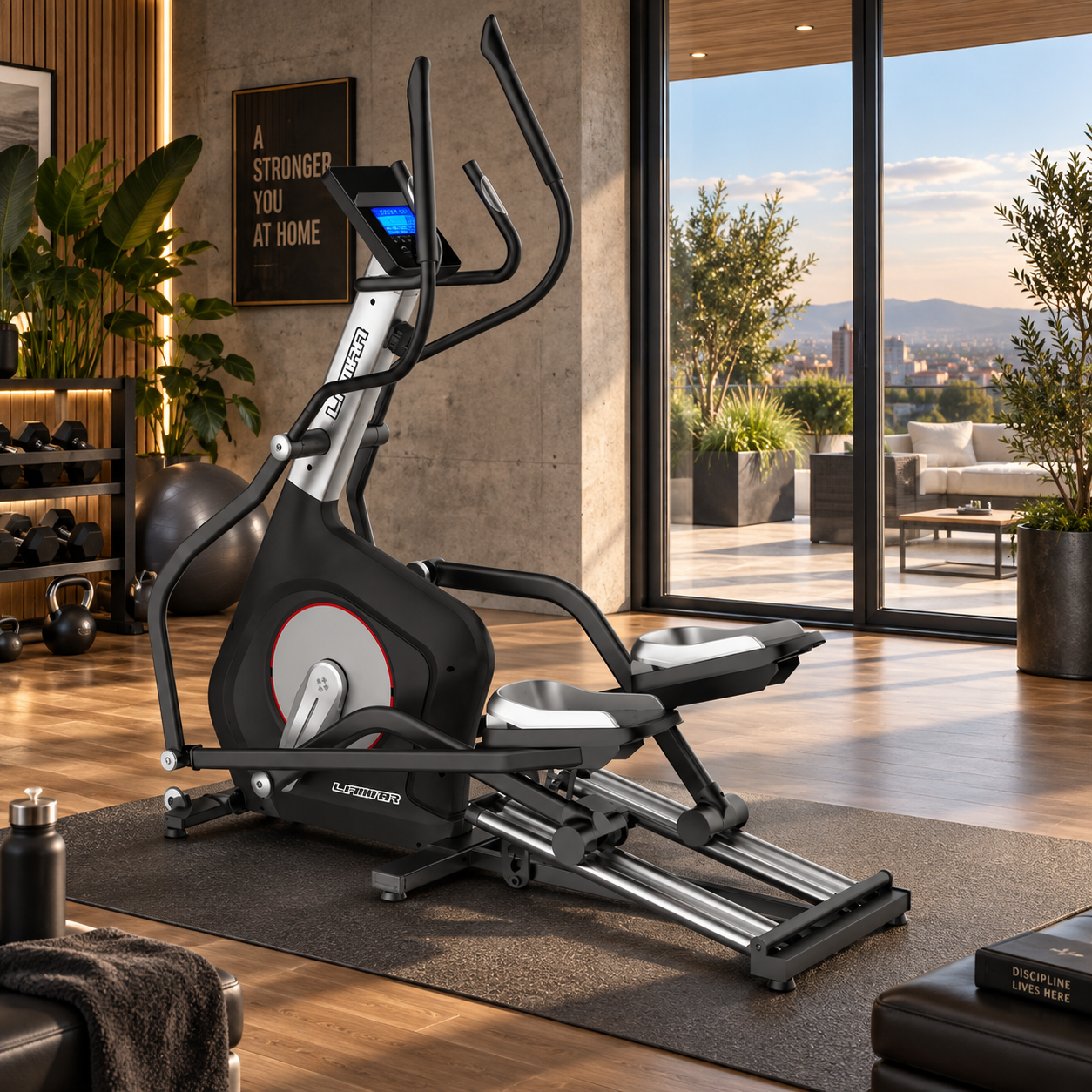 Trenażer eliptyczny Lamar ET 60A crosstrainer koło zamachowe 9kg LCD puls #zdjecie4
