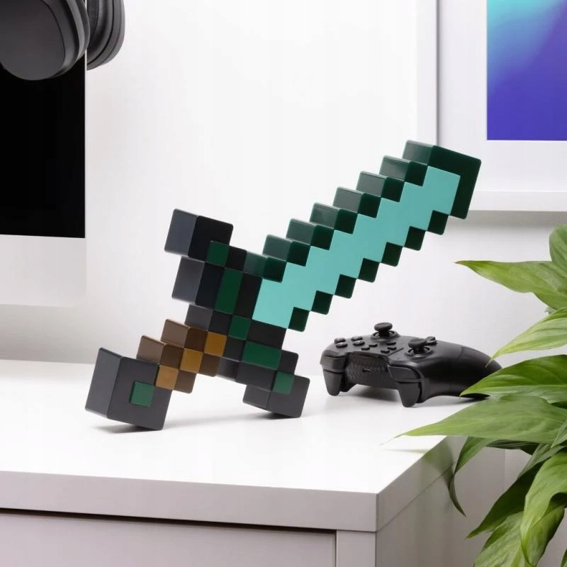 Lampka 3D Minecraft Diamentowy Miecz Paladone 40cm OUTLET #zdjecie11
