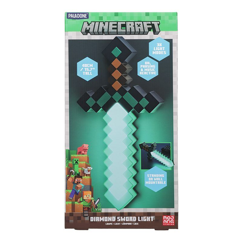 Lampka 3D Minecraft Diamentowy Miecz Paladone 40cm OUTLET #zdjecie15