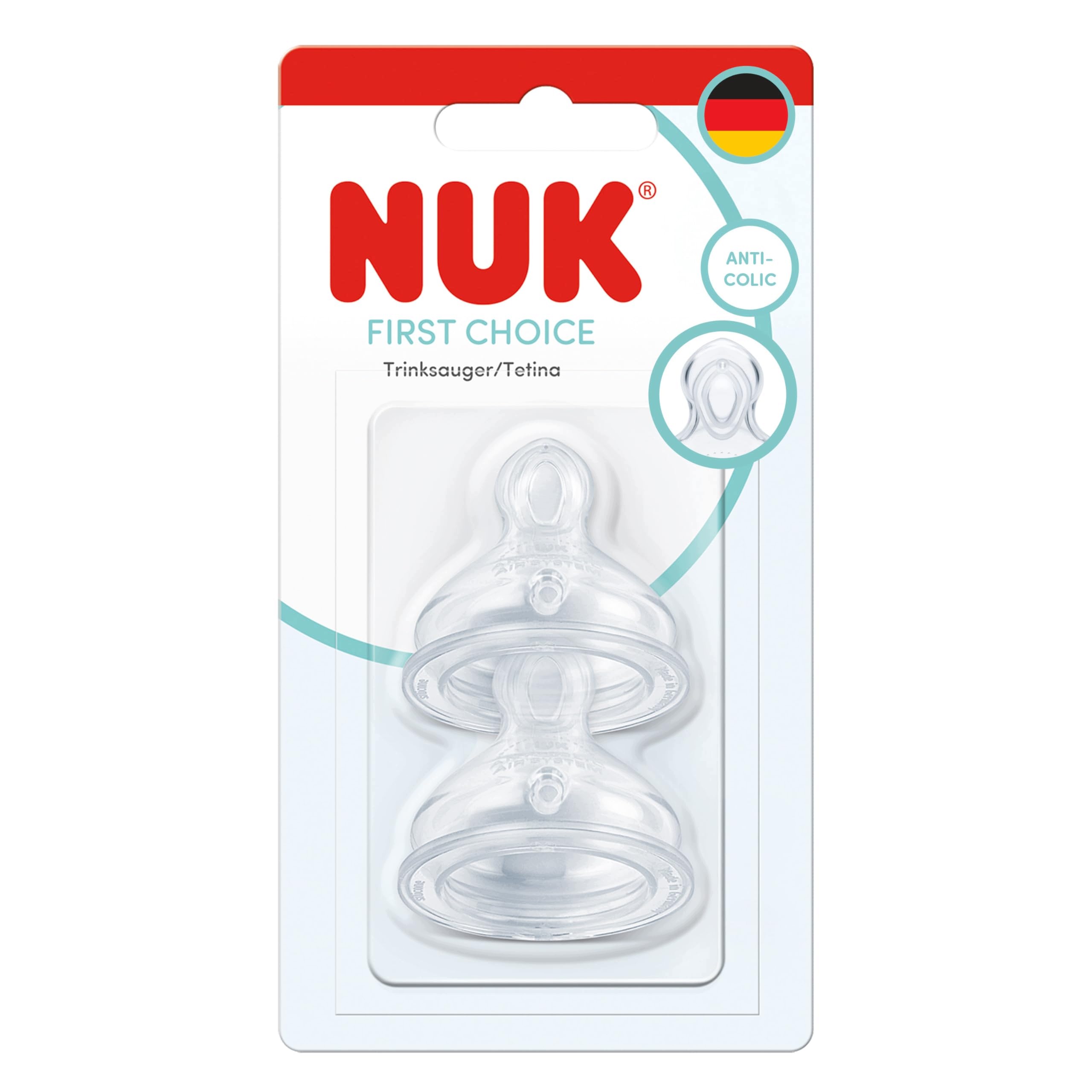 Smoczek do butelki NUK First Choice+ silikonowy rozmiar M 3m+ antykolkowy #zdjecie4