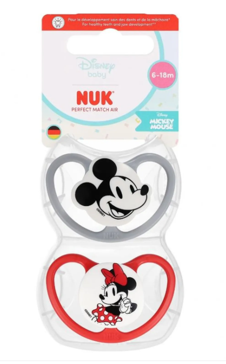 Nuk, Myszka Miki, Perfect Match Air, smoczek uspokajający, czerwony, 6-18m, 2 szt. #zdjecie6