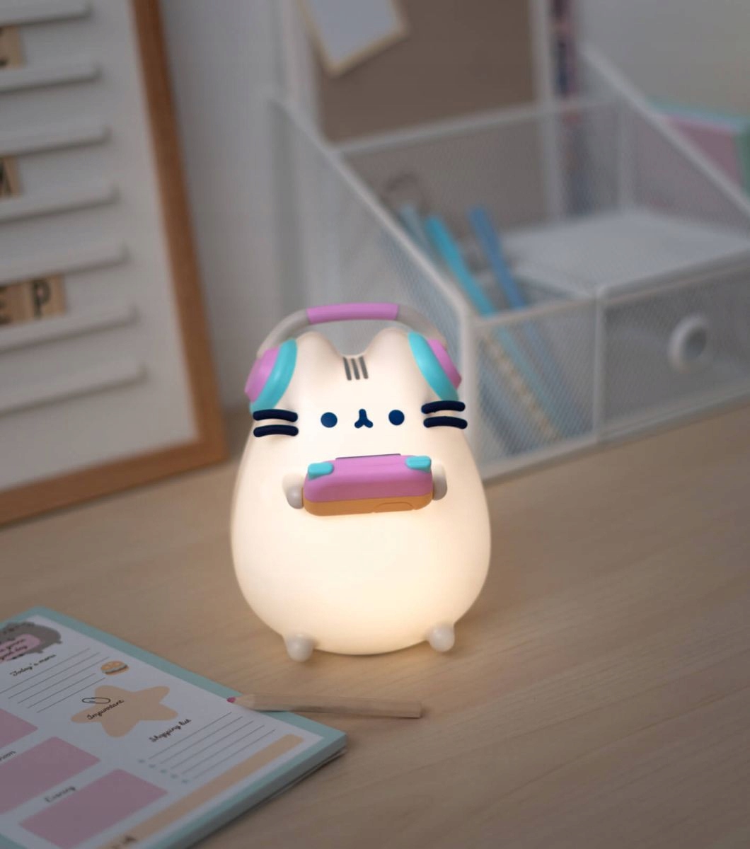 Lampka Pusheen Gamer 16cm biała USB-C bateryjna kot licencjonowana nocna #zdjecie4