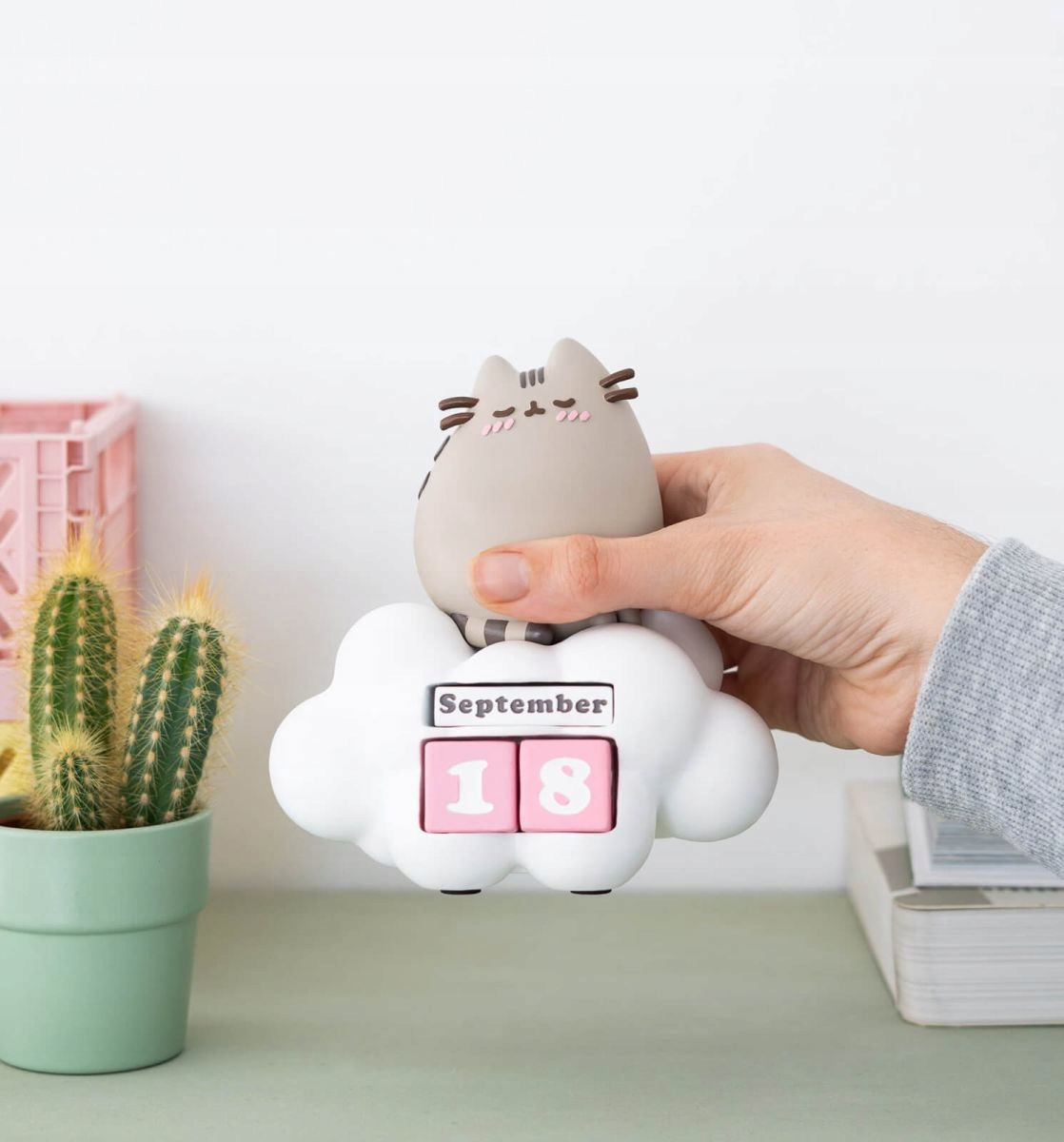 Kalendarz wieczny 3D Pusheen Purrfect Love żywica ręcznie malowany 13cm #zdjecie2