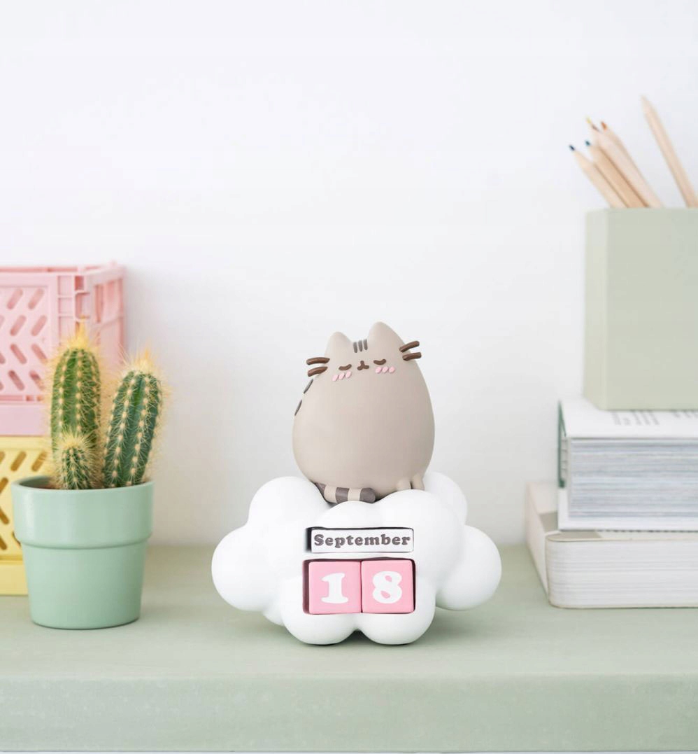 Kalendarz wieczny 3D Pusheen Purrfect Love żywica ręcznie malowany 13cm #zdjecie4