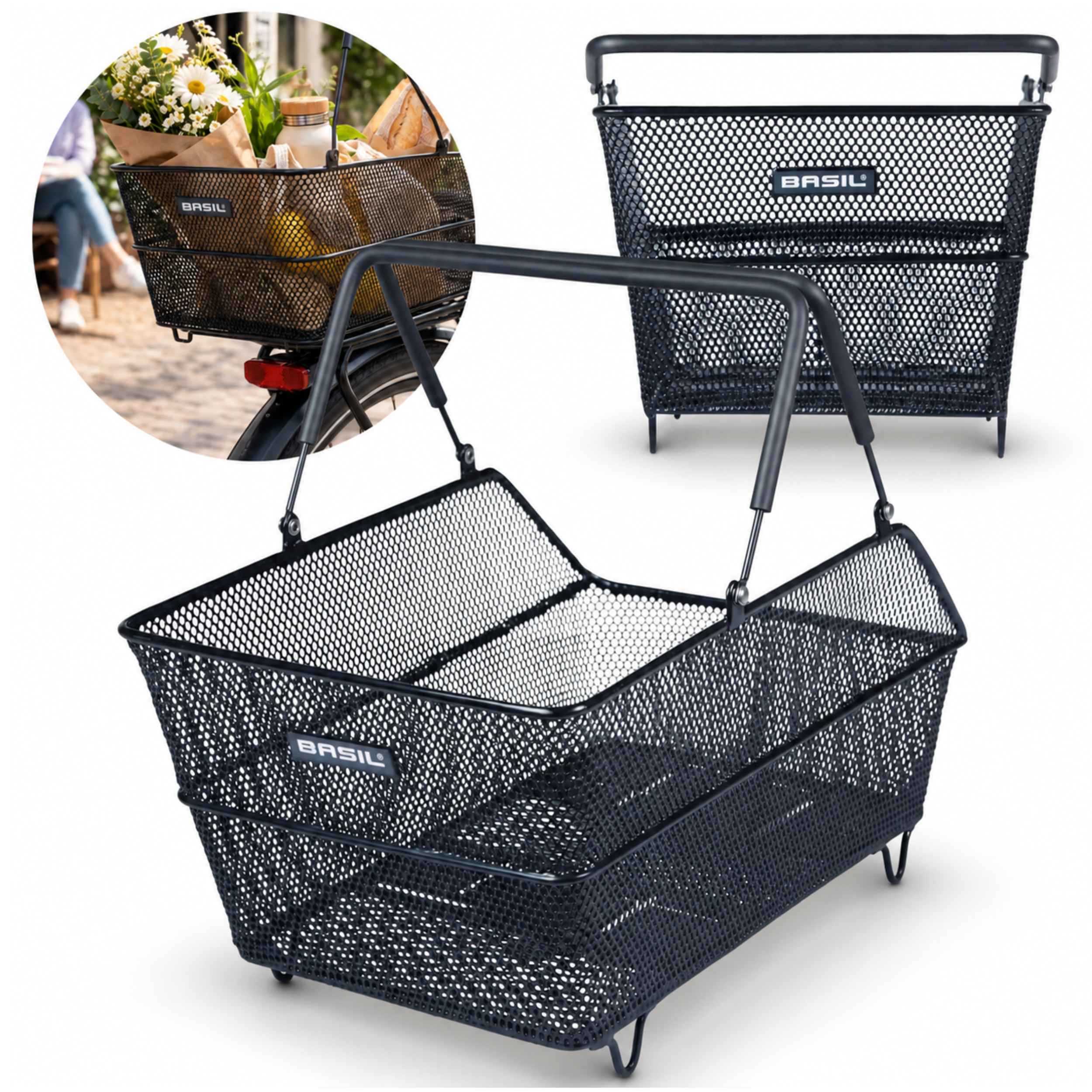 Kosz rowerowy Basil Cento Multi System NX czarny tylny MIK Racktime 21L #zdjecie7