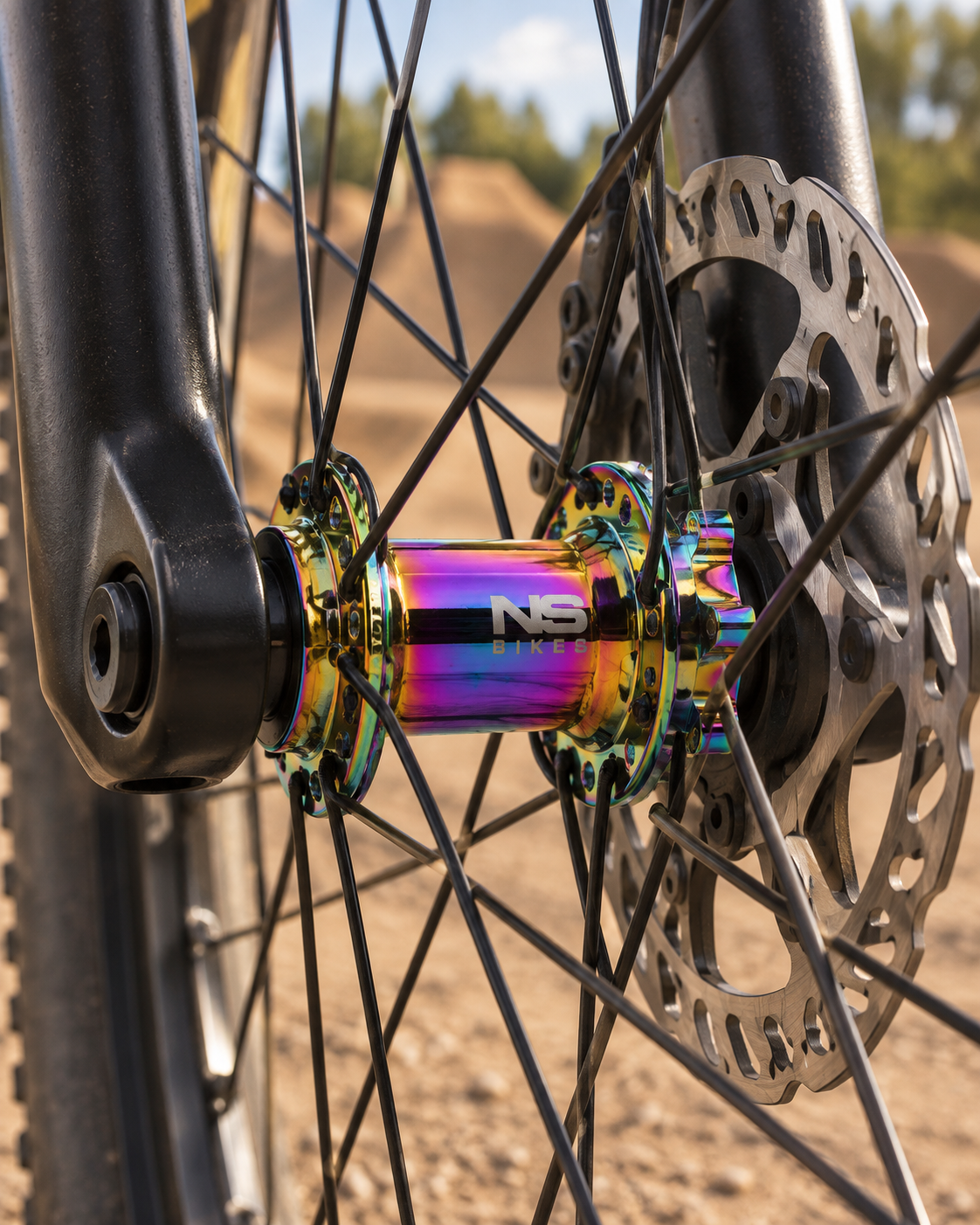 NS Bikes Piasta Przód NSP-3811 Rotary 20 Boost 110x20mm 32H Disc Oilslick #zdjecie4