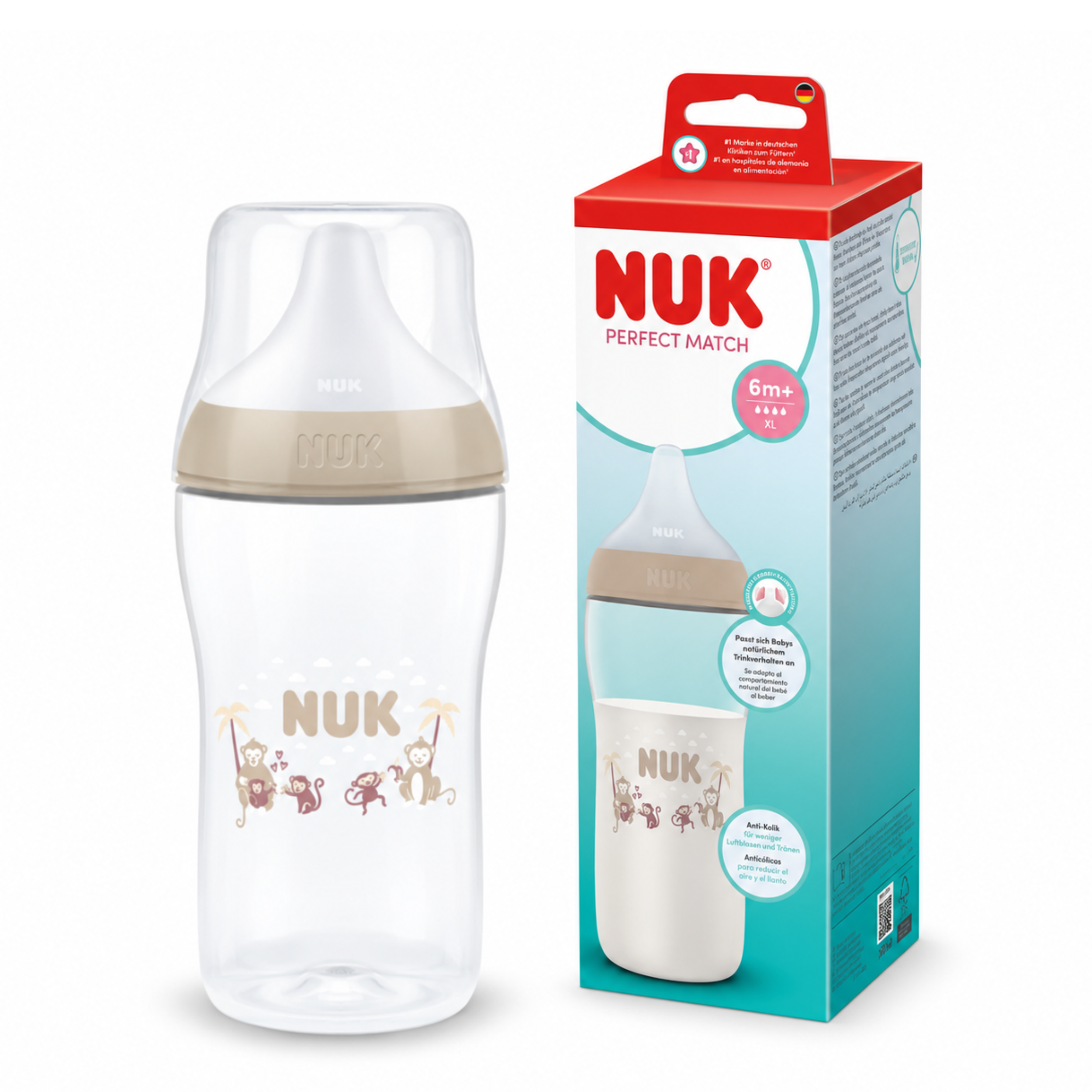 Butelka antykolkowa NUK Perfect Match 360ml 6m+ wskaźnik temperatury #zdjecie4