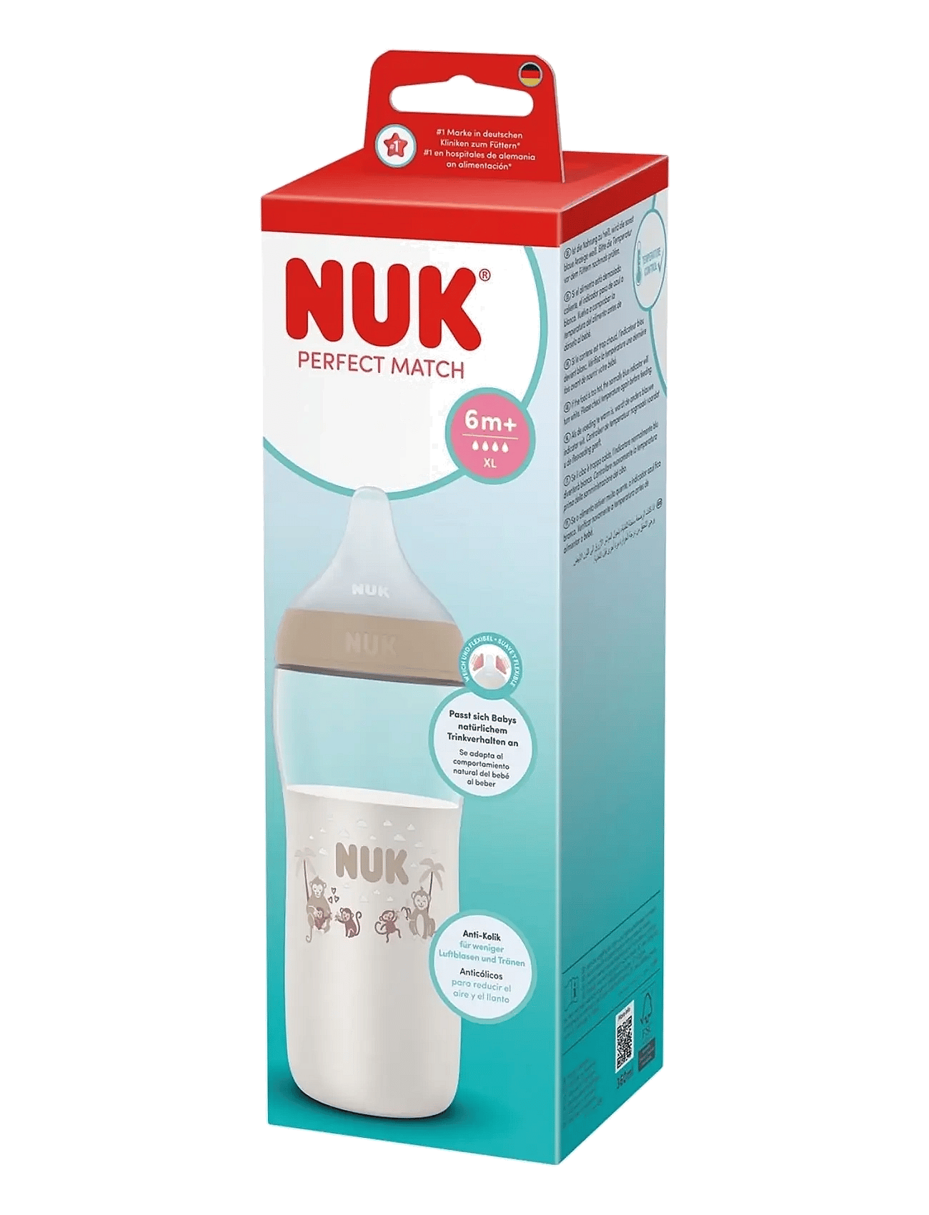 Butelka antykolkowa NUK Perfect Match 360ml 6m+ wskaźnik temperatury #zdjecie5