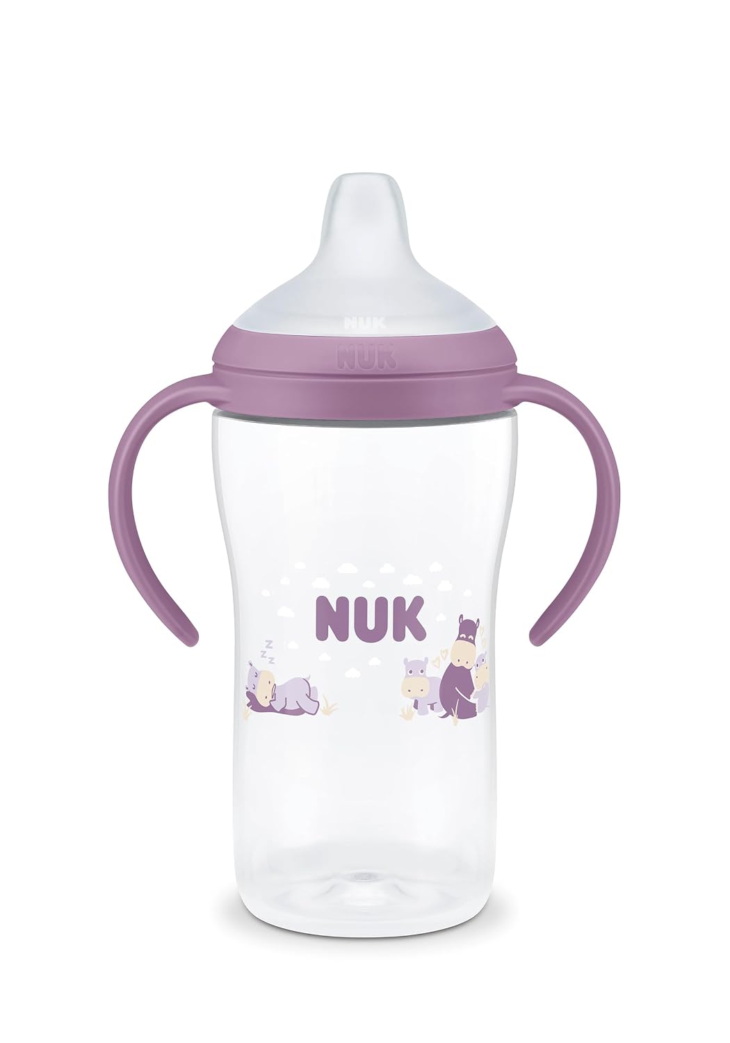 Butelka do nauki picia NUK Perfect Match 260ml 6m+ uchwyty fioletowa hipcio #zdjecie6