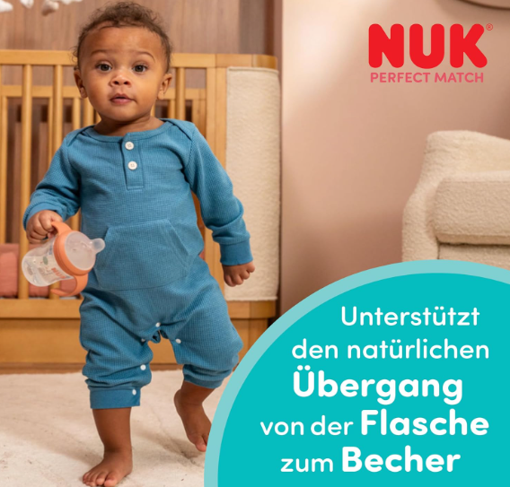 Butelka do nauki picia NUK Perfect Match 260ml 6m+ uchwyty niekapek małpka #zdjecie5