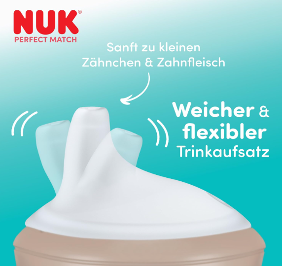 Butelka do nauki picia NUK Perfect Match 260ml 6m+ uchwyty niekapek małpka #zdjecie3