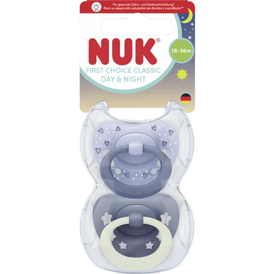 Smoczek NUK First Choice Classic Day & Night silikon 18-36m 2szt pudełko #zdjecie1