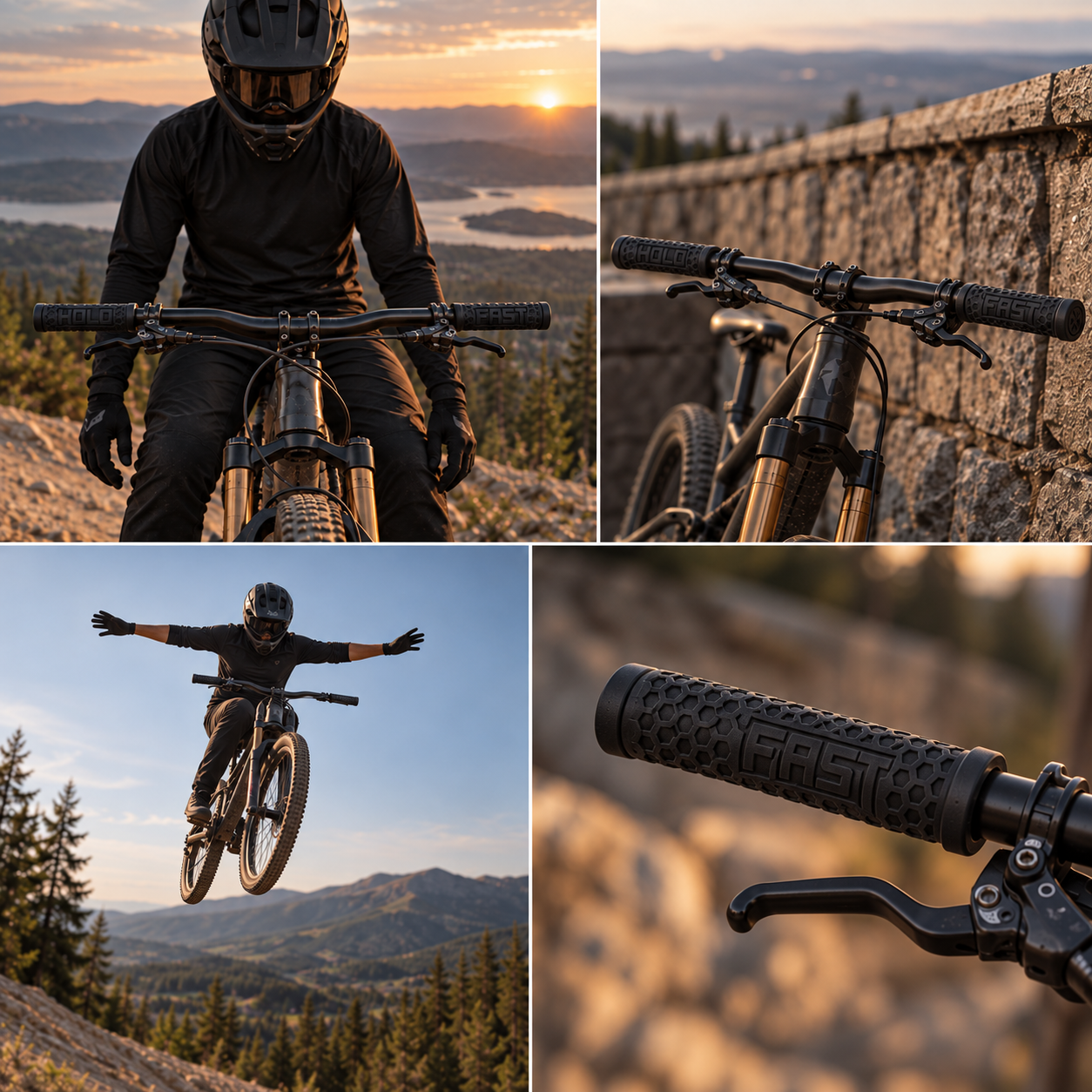 NS Bikes Grip Hold Fast NSP-3914 Chwyty Kierownicy Skręcane Black 140mm #zdjecie6