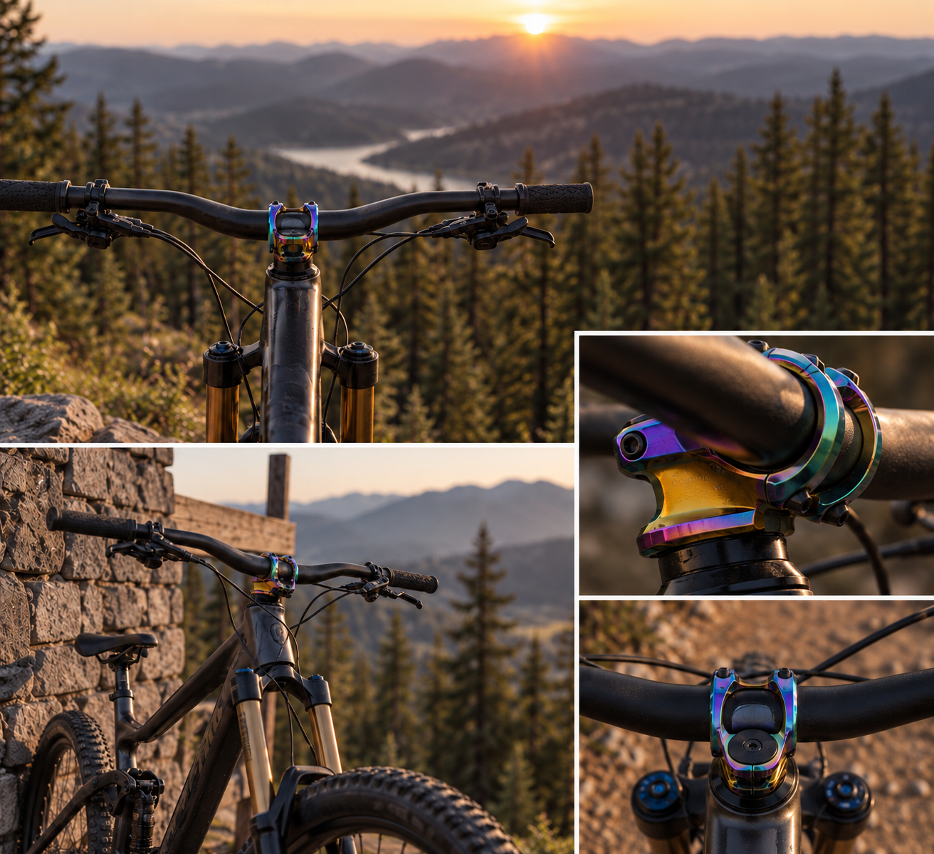 Mostek NS Bikes NSP-3407 Quantum Lite 31.8mm 45mm CNC Rainbow Tęczowy #zdjecie7