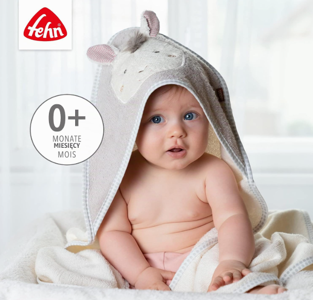 Ręcznik z kapturem Fehn Lama Peru 80x80 bawełna frotte niemowlę 0m+ #zdjecie6