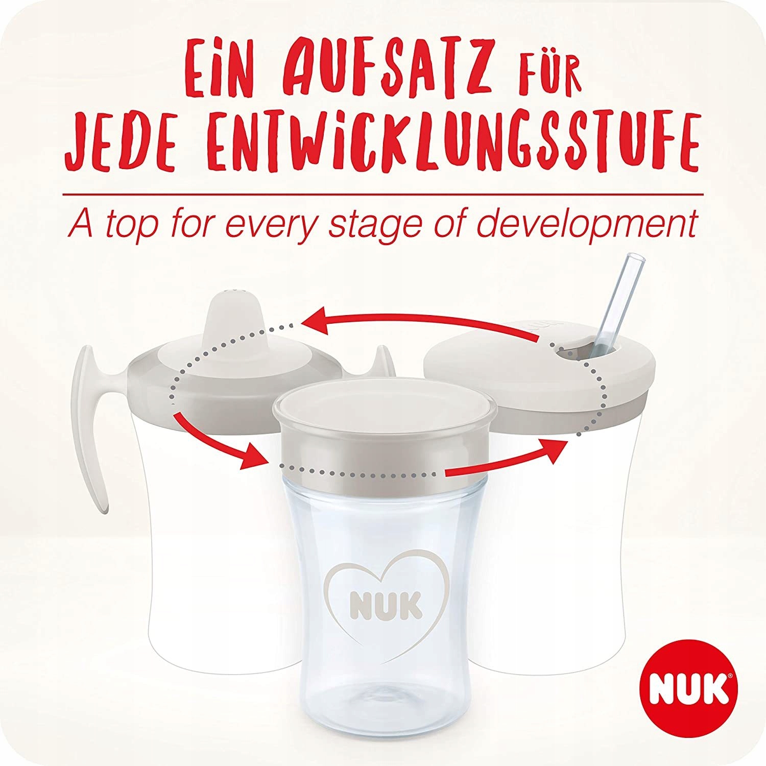 Zestaw do nauki picia NUK 3w1  230 ml kubek niekapek Trainer Cup 6m+ #zdjecie4