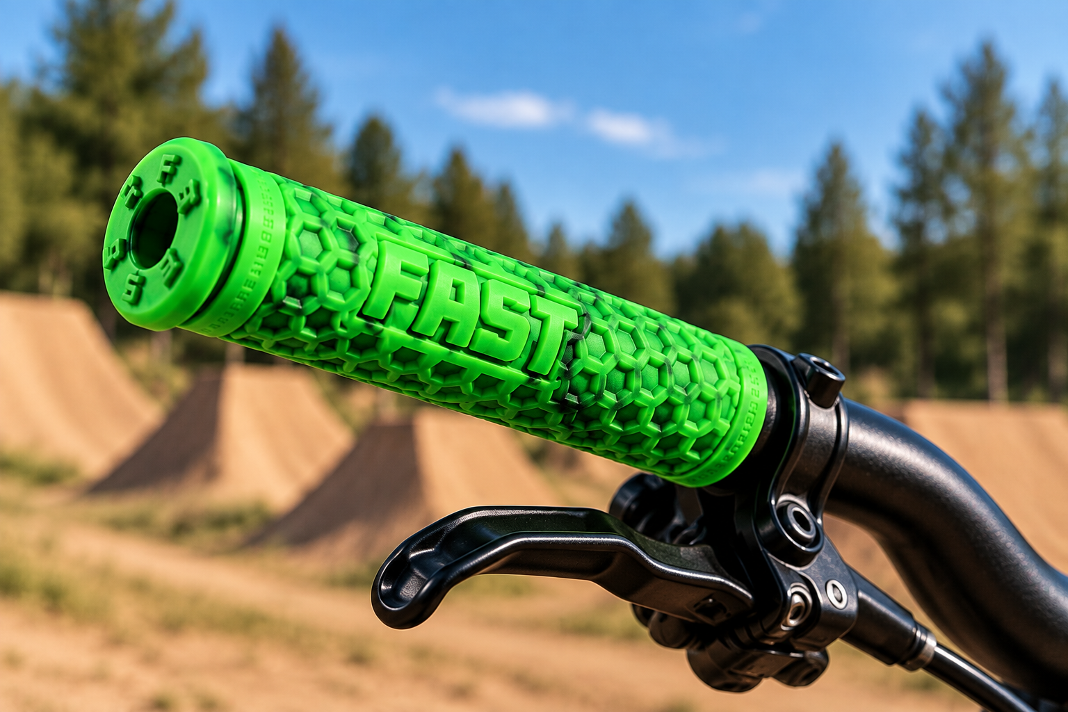 Gripy NS Bikes NSP-3911 Hold Fast Unlocked Gripy Zielono-Czarne Barendy #zdjecie2
