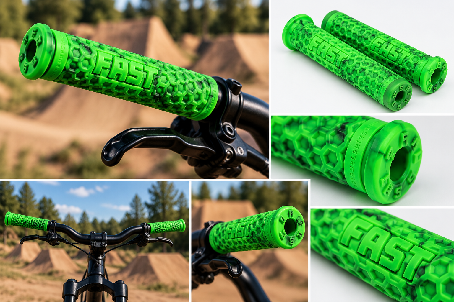 Gripy NS Bikes NSP-3911 Hold Fast Unlocked Gripy Zielono-Czarne Barendy #zdjecie4