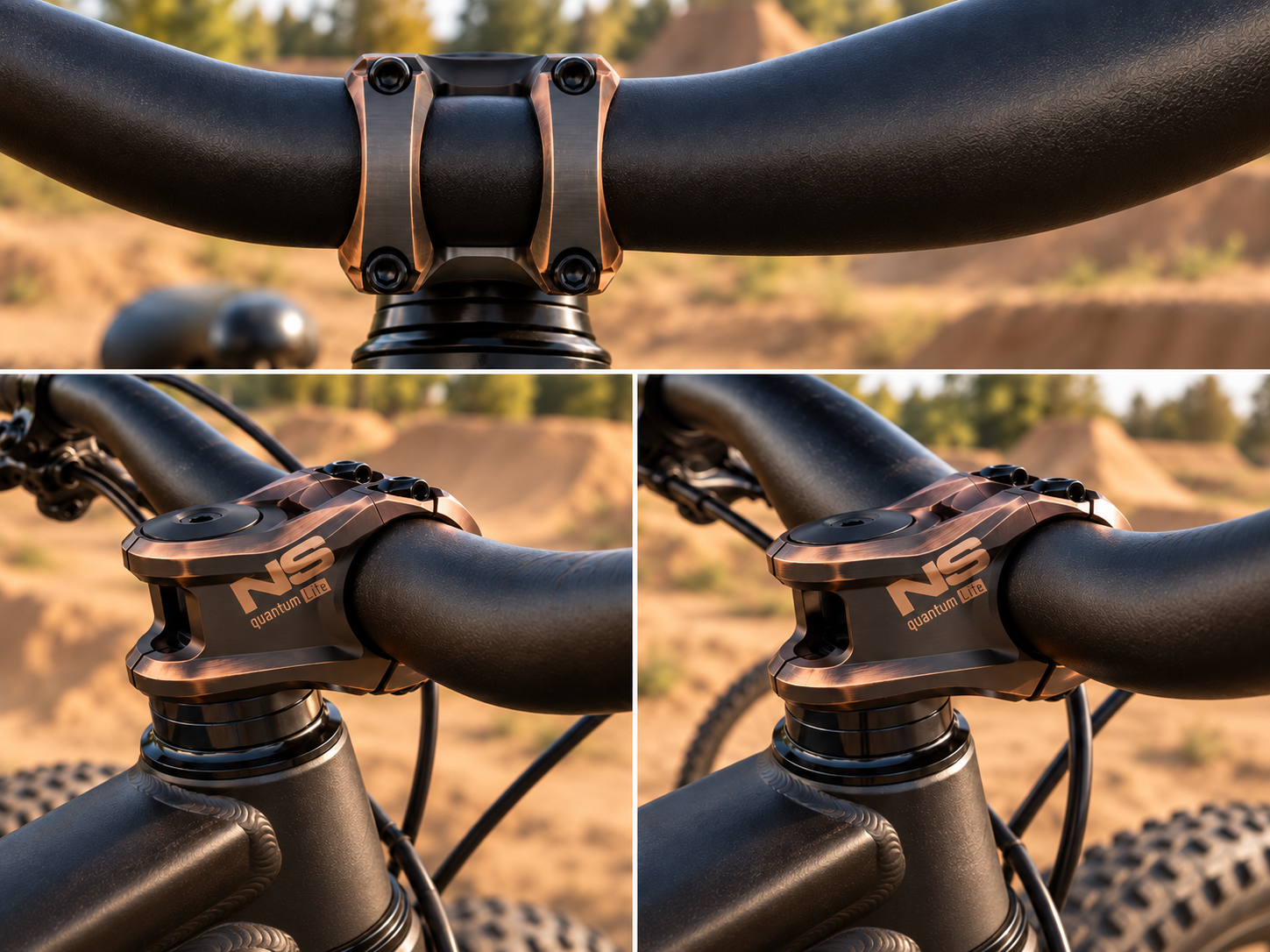 Mostek NS Bikes NSP-3603 Quantum Lite 25.4 45mm Miedziany Copper Dirt MTB #zdjecie1