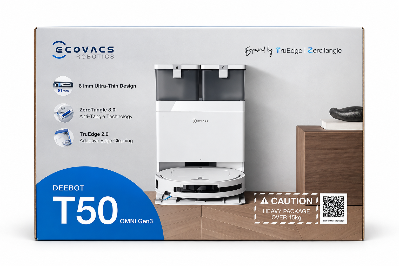 Robot sprzątający z mopem Ecovacs Deebot T50 Omni Gen3 25000Pa 81 mm biały #zdjecie11