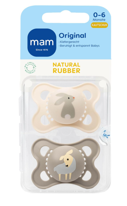 Smoczki MAM Original 0-6m 2szt kauczuk naturalny lateks owca zając #zdjecie2