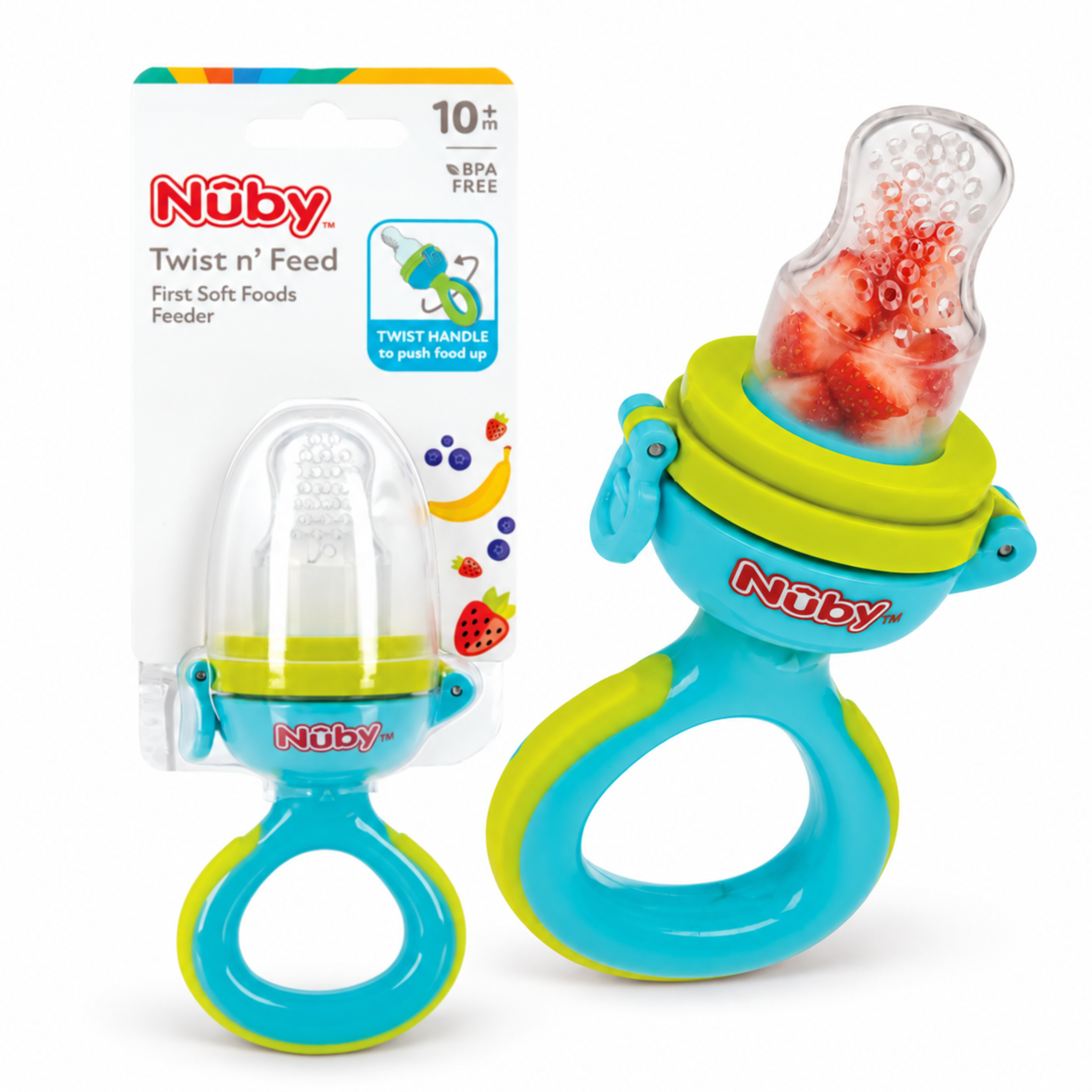 Gryzak do owoców Nuby Twist n Feed silikonowy dozownik nauka jedzenia 10m+ #zdjecie1