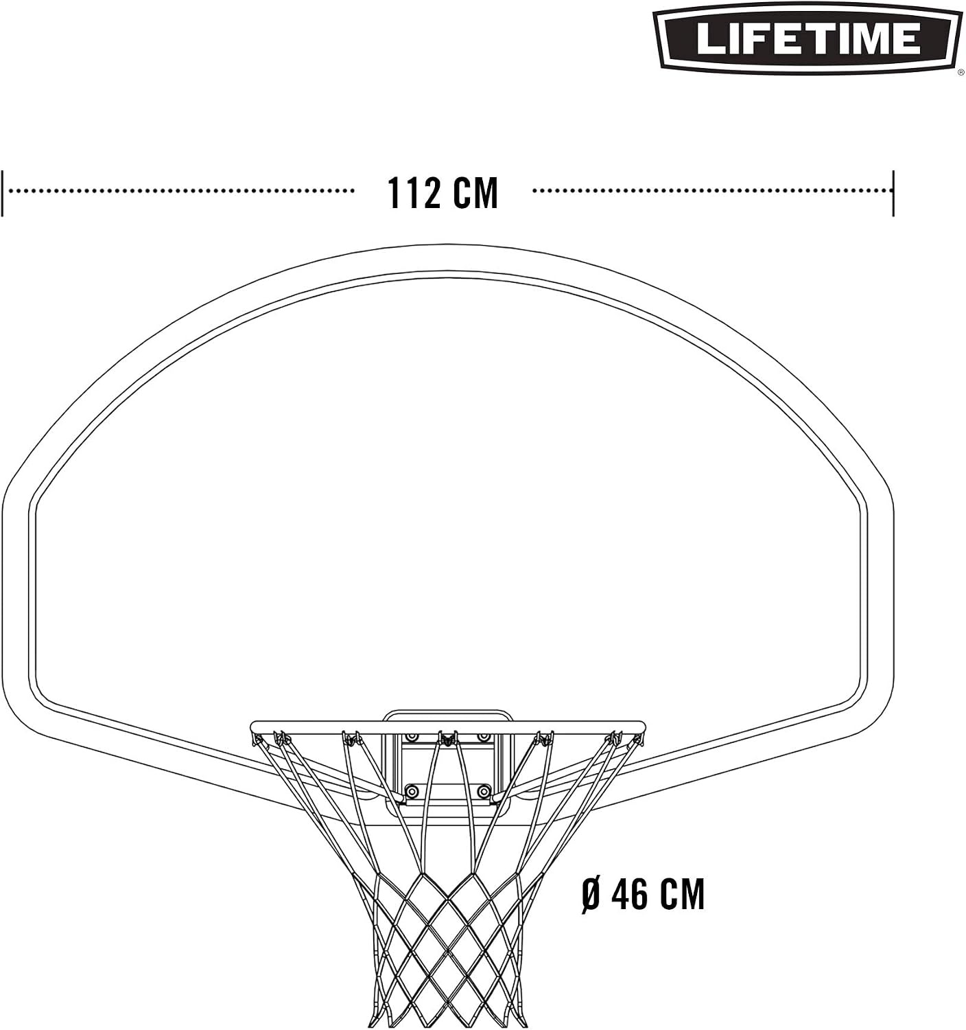 Tablica do Koszykówki Lifetime 900065 112cm z Obręczą Stalową i Siatką #zdjecie4
