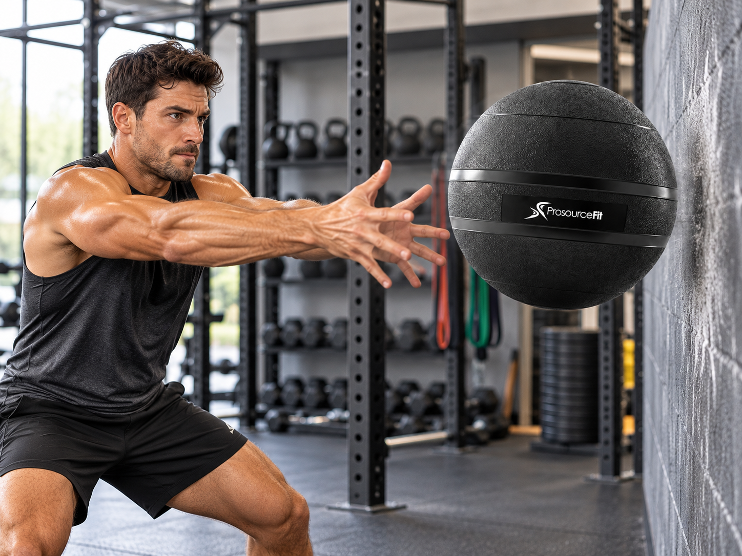 Piłka Lekarska Slam Ball ProsourceFit 14kg 30LB CrossFit Bez Odbicia Guma #zdjecie5