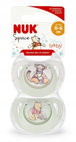 NUK Star Smoczki Uspokajające 0-6m Kubuś Puchatek Disney Silikonowe 2-pak #zdjecie1