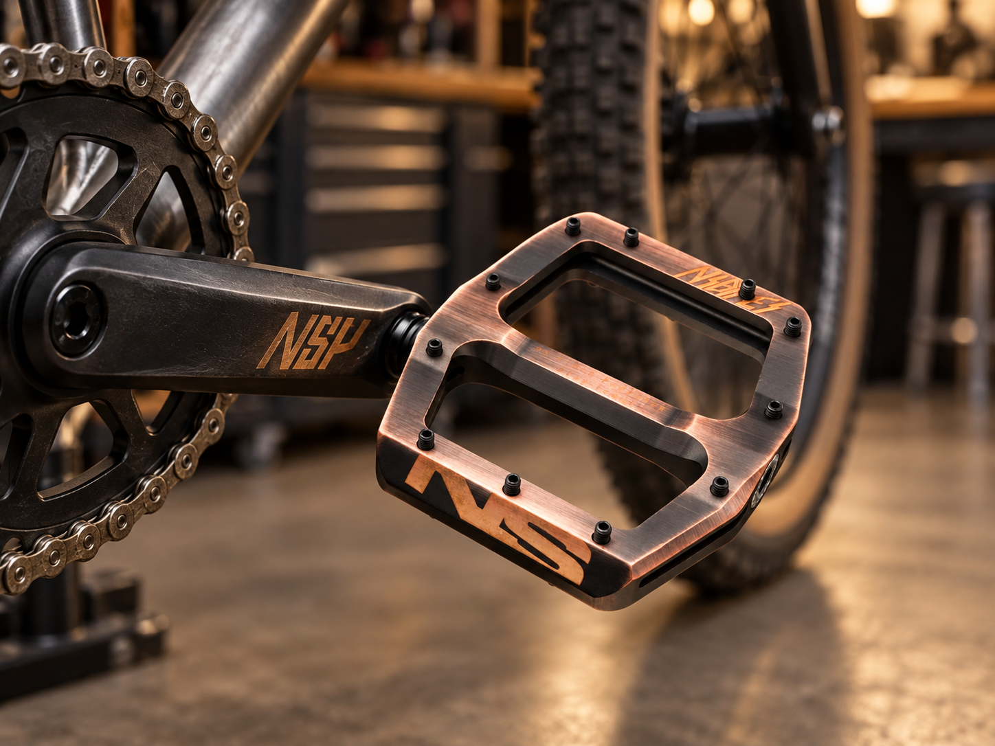 Pedały Platformowe NS Bikes Radiance Oil Rub Łożyska Maszynowe NSP-3602 #zdjecie3