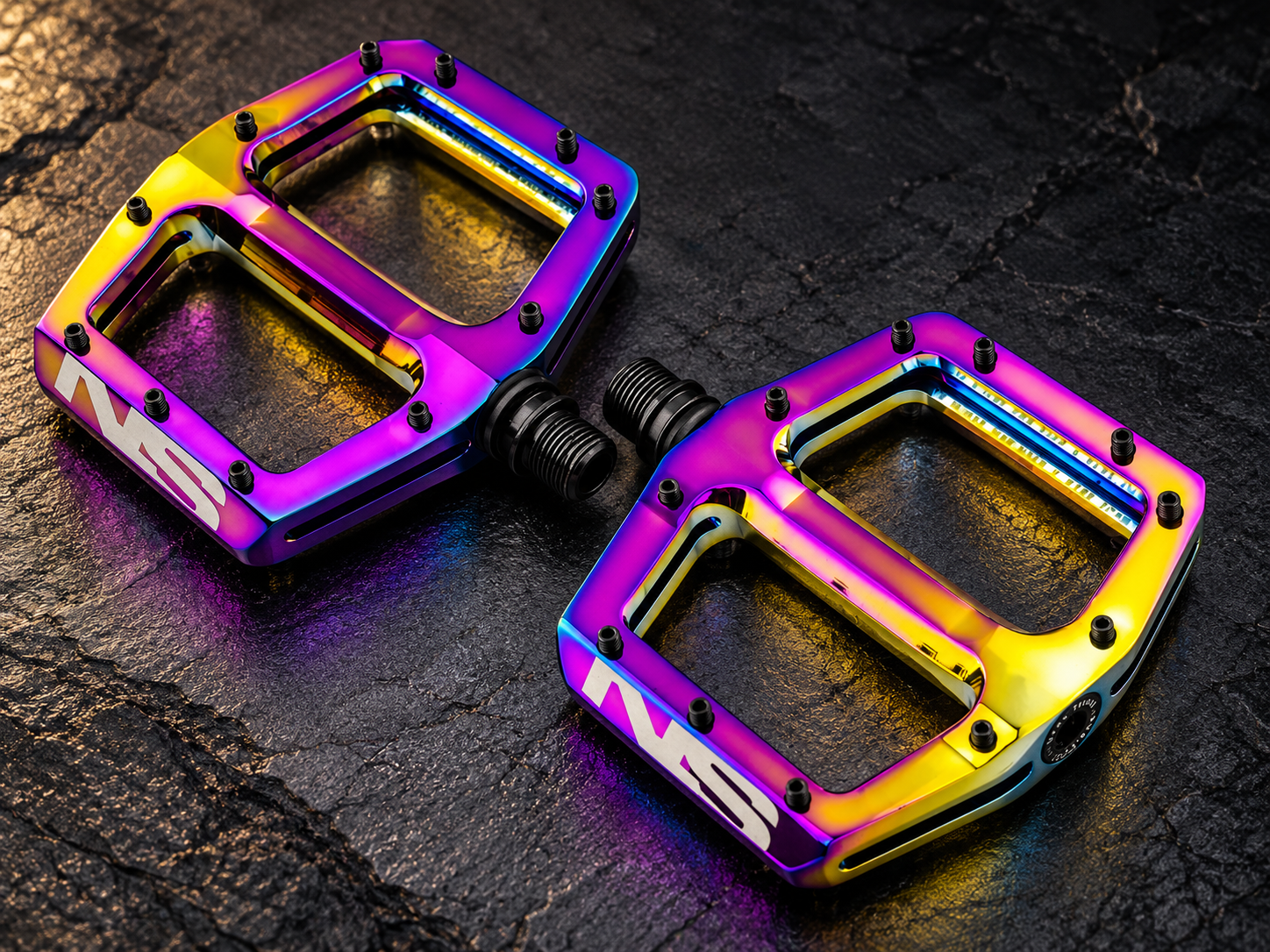 Pedały Platformowe NS Bikes Radiance PVD Rainbow Maszynowe CNC NSP-3401 #zdjecie6