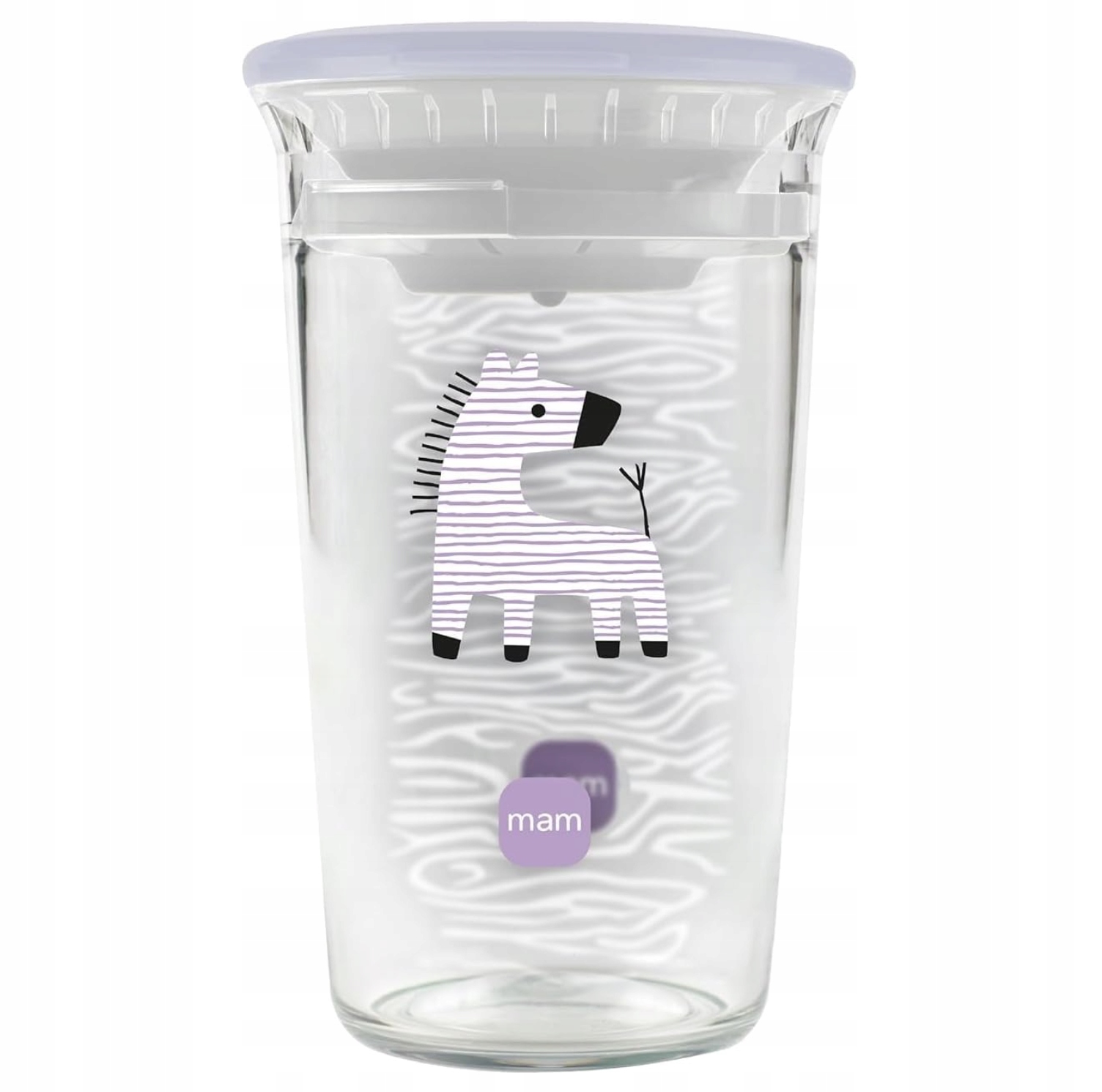 Kubek niekapek 360 MAM Easy to Drink Cup 290 ml 8m+ do nauki picia zebra #zdjecie1